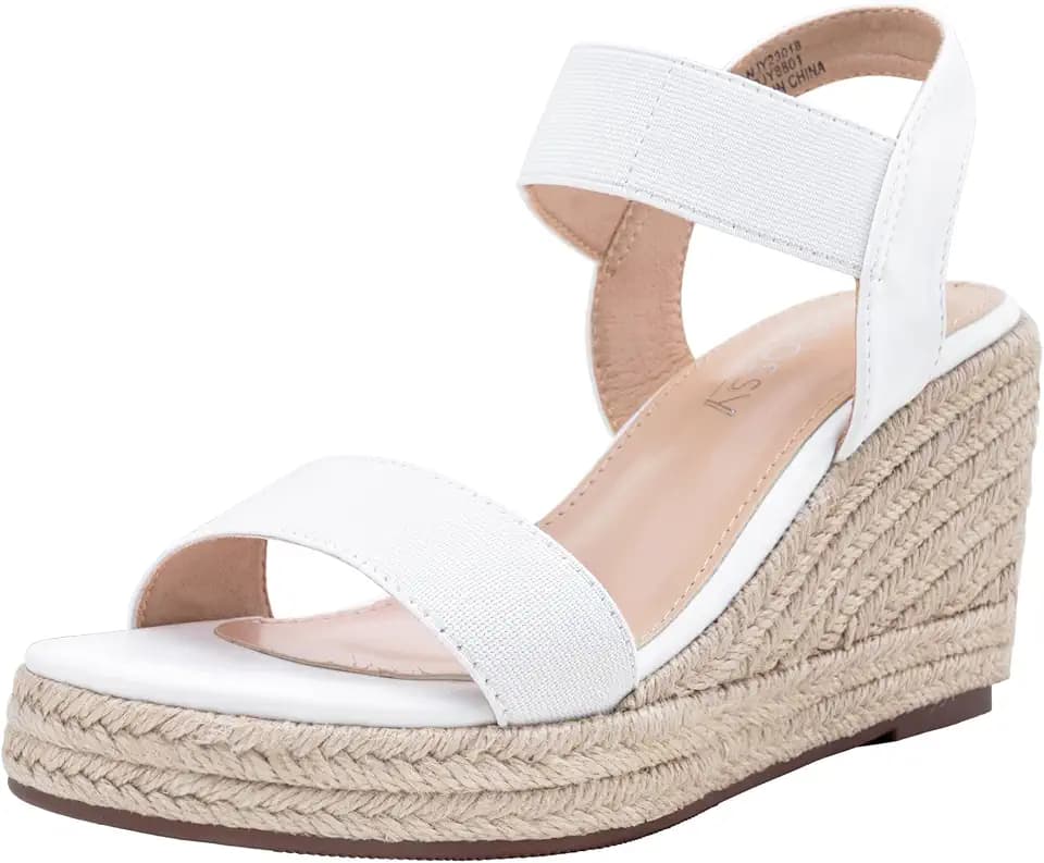 Jeossy Women's Espadrille Wedge Platform Sandals with Ankle Strap