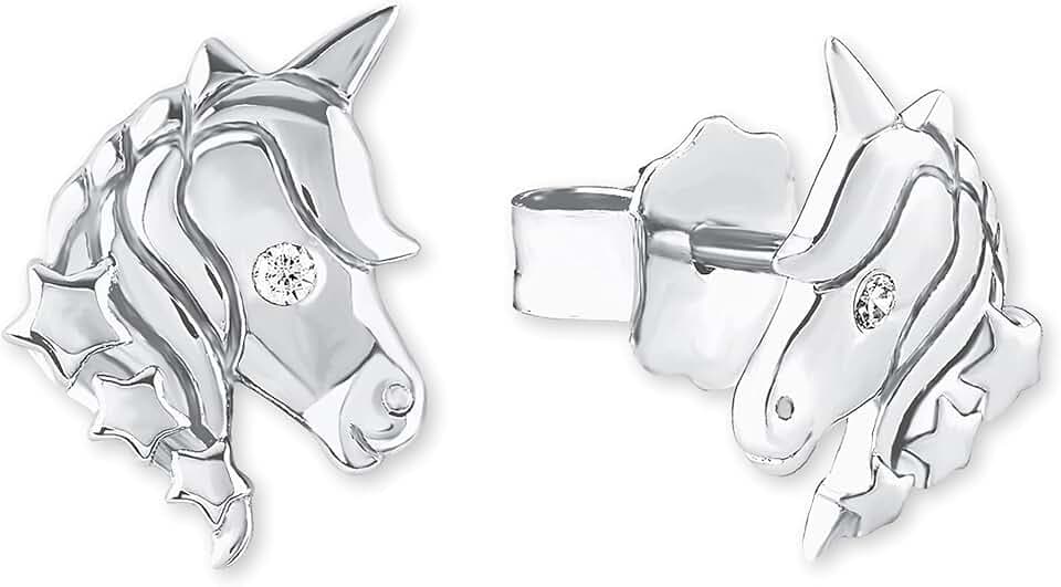s.Oliver Ohrstecker 925 Sterling Silber Mädchen, Kinder Ohrschmuck, Motiv, Kommt in Schmuck Geschenk Box