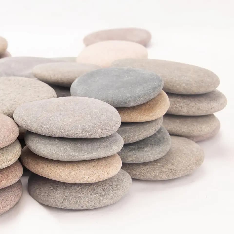 [About 96 PCS - 103 PCS](18.57 Pounds) Flat Rocks,Painting Rocks,2.03"-3.68" River Rocks,Craft Rocks,DIY Stones,Rock Painting,Rocks for Arts