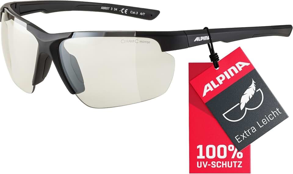 ALPINA DEFEY HR - Verspiegelte und Bruchsichere Sport- & Fahrradbrille Mit 100% UV-Schutz Für Erwachsene