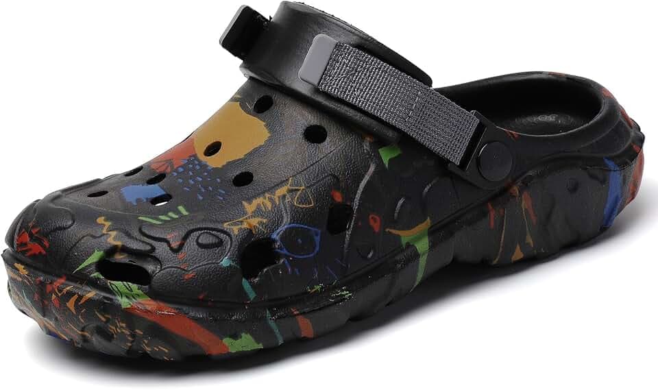 Meidiastra Men's Clogs Garden Shoes Adult Slip On Outdoor Athletic Sports Sandals Summer Water Beach Shoes Casual Slippers Lightweight Breathable Non Slip