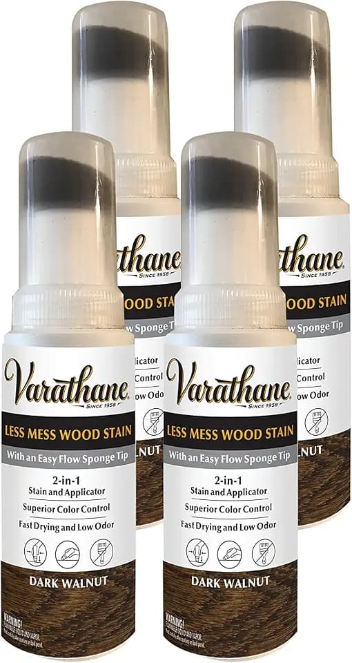 Varathane Less Mess Dark Walnut Wood Stain & Applicator