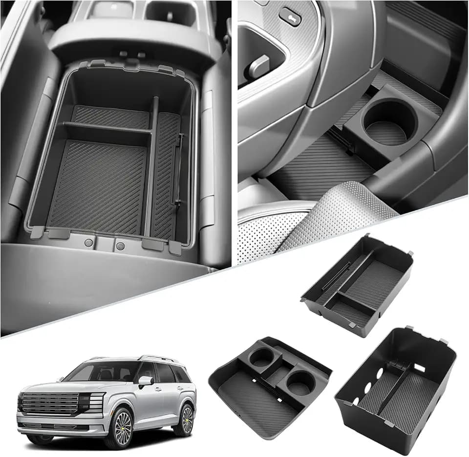 SKTU 3Pack for 2026 2027 Hyundai Palisade Center Console Organizer Durable
