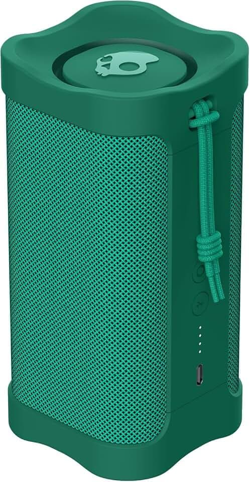 Skullcandy XT Wireless Bluetooth Speaker - IPX7 Waterproof Portable Speaker with Dual Custom Passive Radiators, Nylon Wrist Wrap, & True Wireless Stereo (Terran XT, Green)
