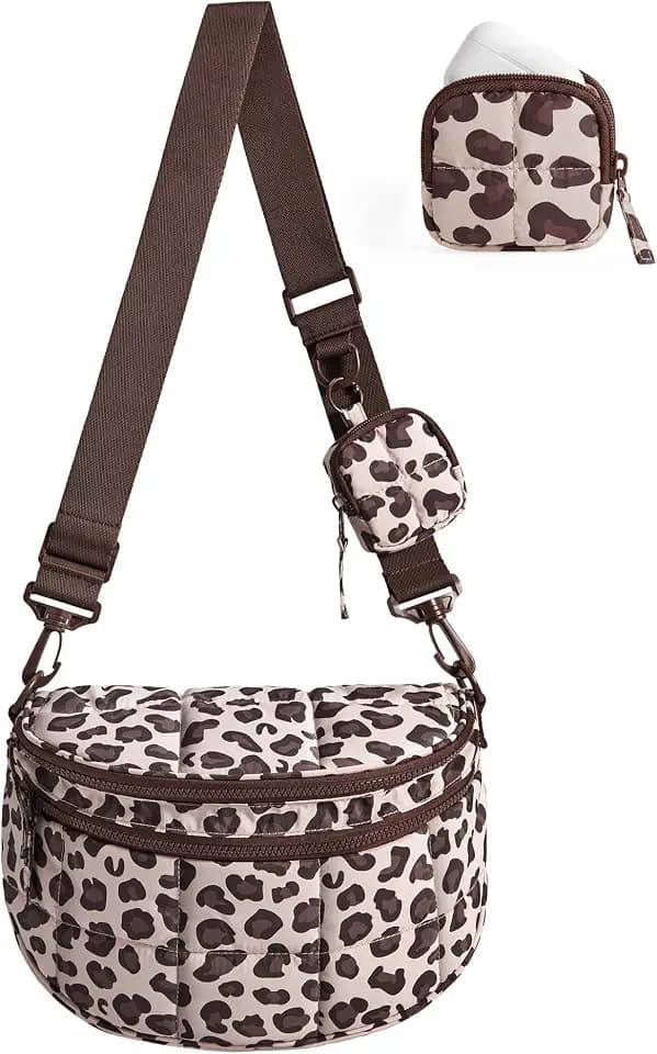 BAGSMART Crossbody Bags for Women, Puffer Cute Bum Bag with Pouch