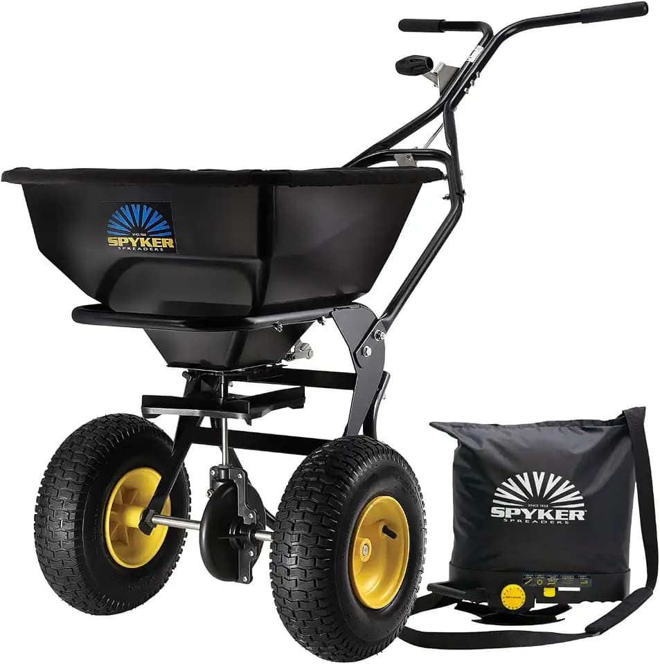 Spyker All Season Spreader Kit: Ergo-Pro 50 Pound Broadcast Spreader with 25 Pound Bag Spreader