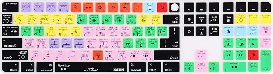 XSKN AVID Pro Tools EU US Universal Layout Silicone Keyboard Cover