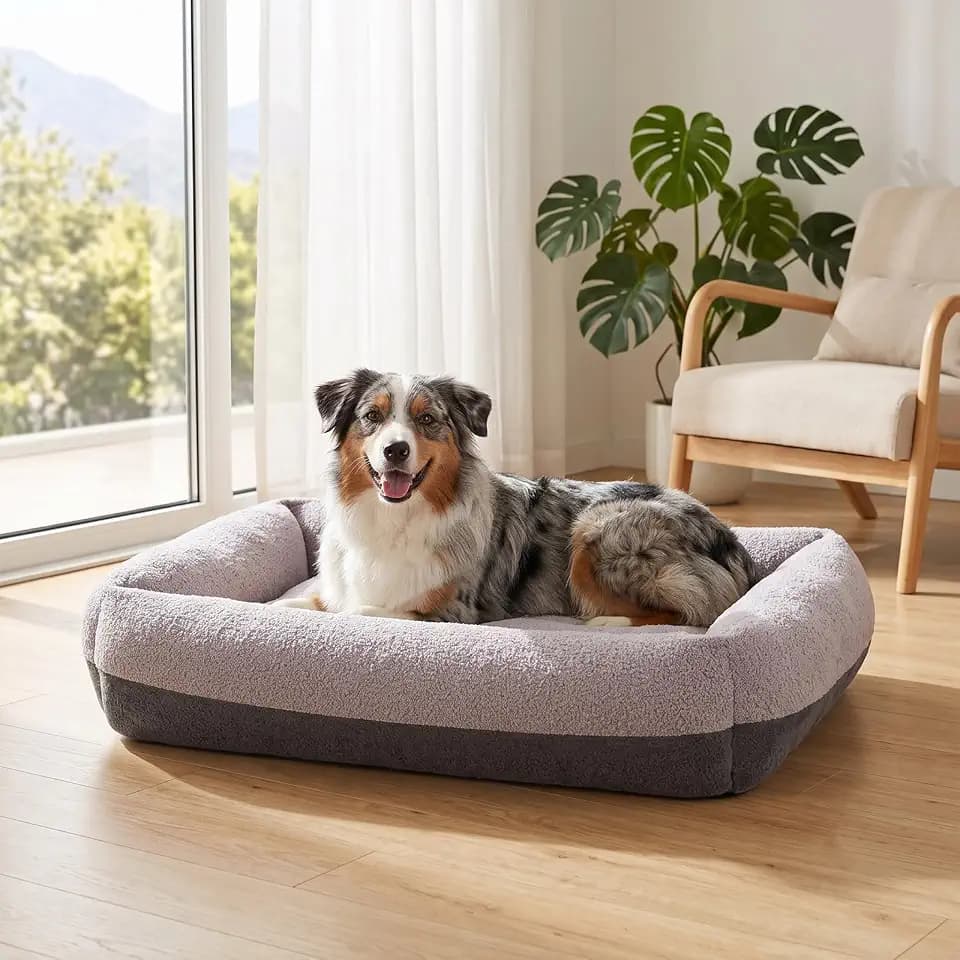 Pawk Hundebett Mittelgroße Hunde, Hundekorb Waschbar, 66x56x20cm
