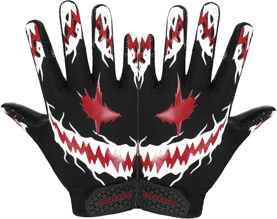 AIGEVTURE Youth Football Gloves Kids Receiver Gloves Sticky Football Gloves for Boys Girls