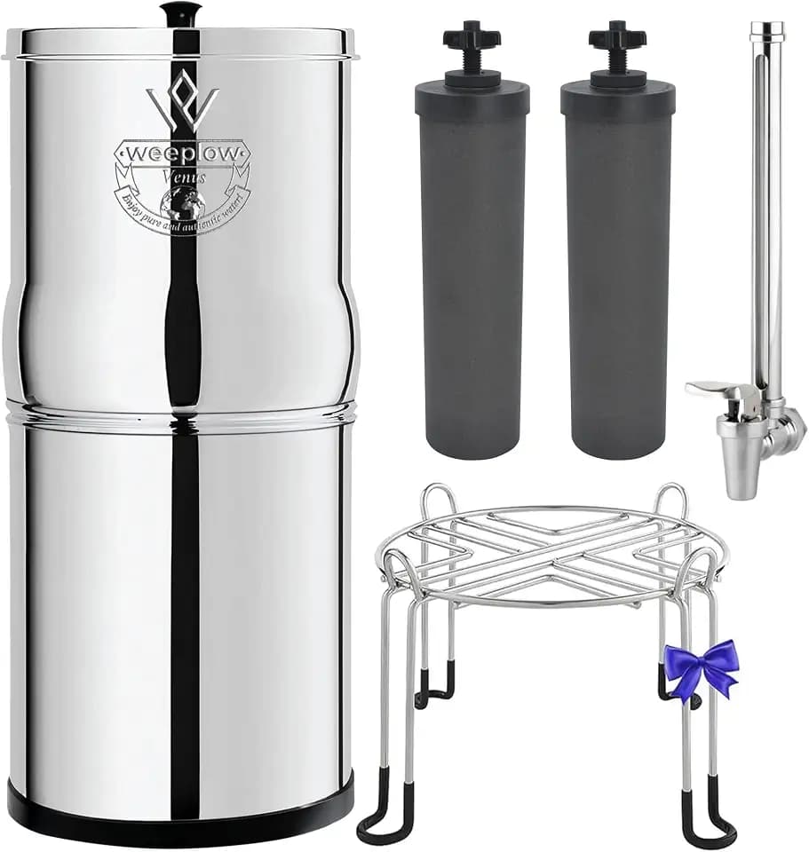 Weeplow Venus Schwerkraft Wasserfiltersystem 5,6 L Edelstahl AISI 304