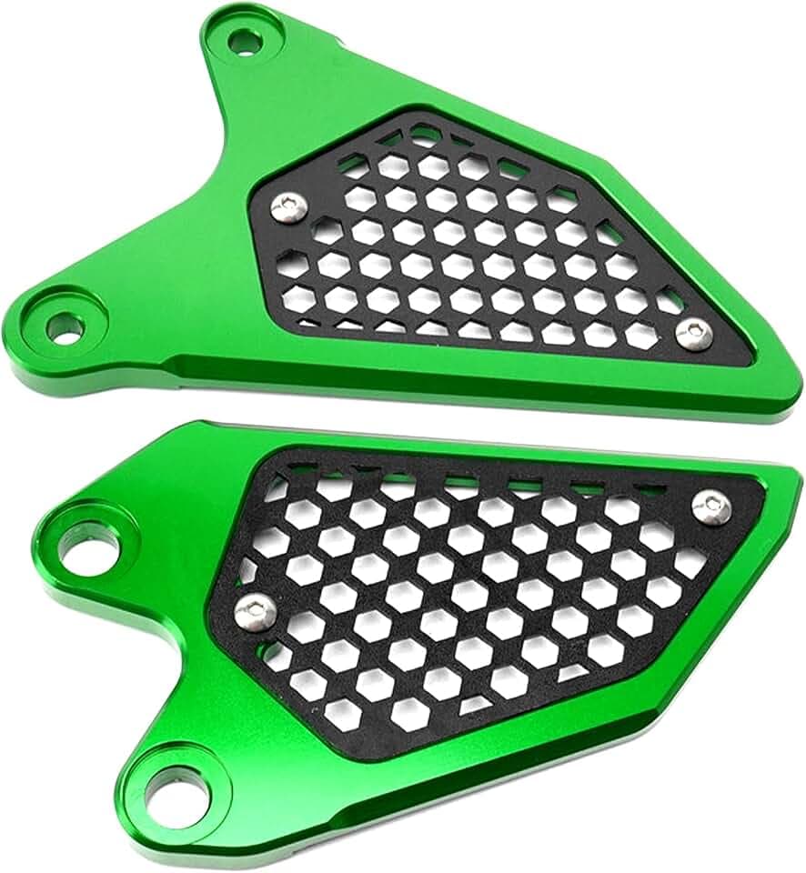 Compatible With 2025 Ninja 500 SE Ninja 400 Z400 Z500 2018-2024 2025 2026 Ninja500 SE CNC Motorcycle Heel Guard Rear Set Heel Plates Guard Protector Foot Peg Protector (Green)