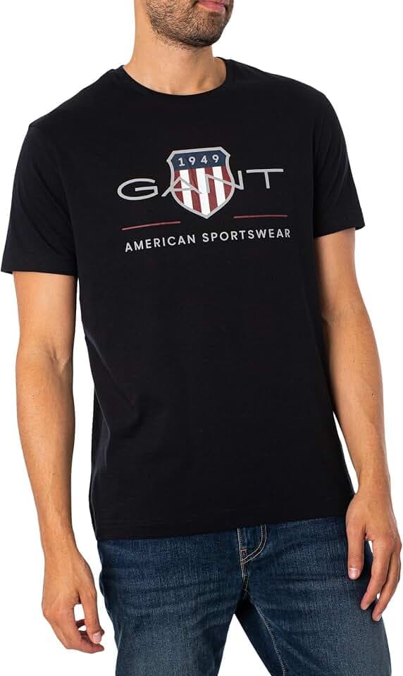 Gant Herren Logo Ss T-Shirt Logo SS T-Shirt (1er Pack)