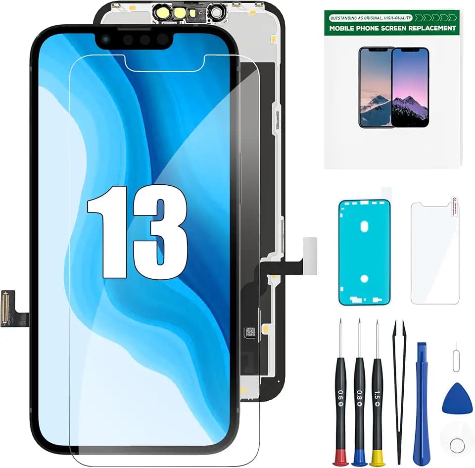 EXW for iPhone 13 Screen Replacement, 6.1" LCD Display, Repair Kit