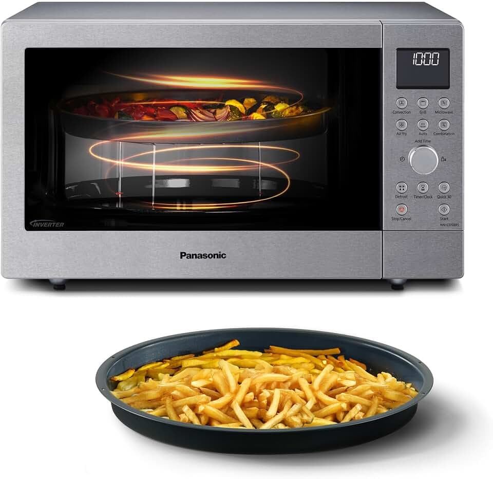 Panasonic NN-CD58RSEPG Kombi-Mikrowelle mit Air Fryer, Edelstahl, 27L