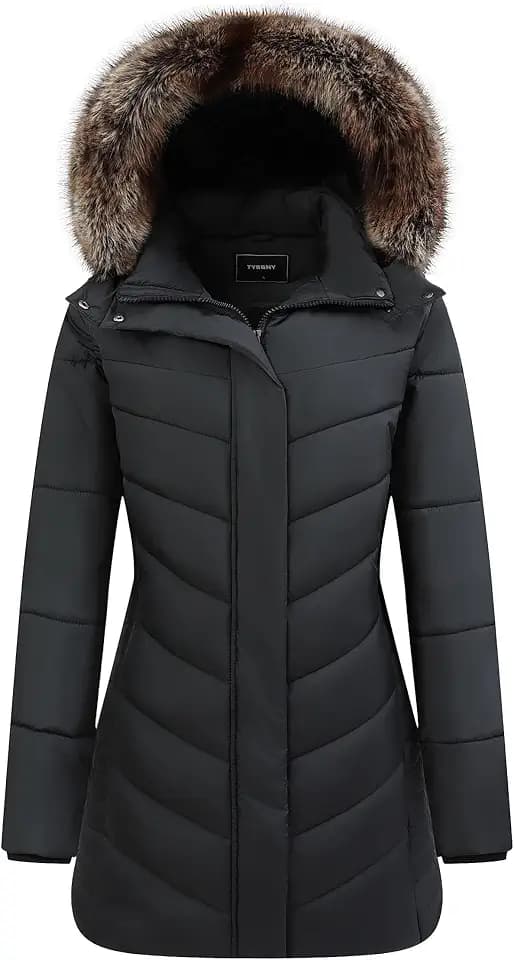 GOLDLADIES Women's Waterproof Long Winter Coat Thickened Down Puffer Jacke Winter Parka