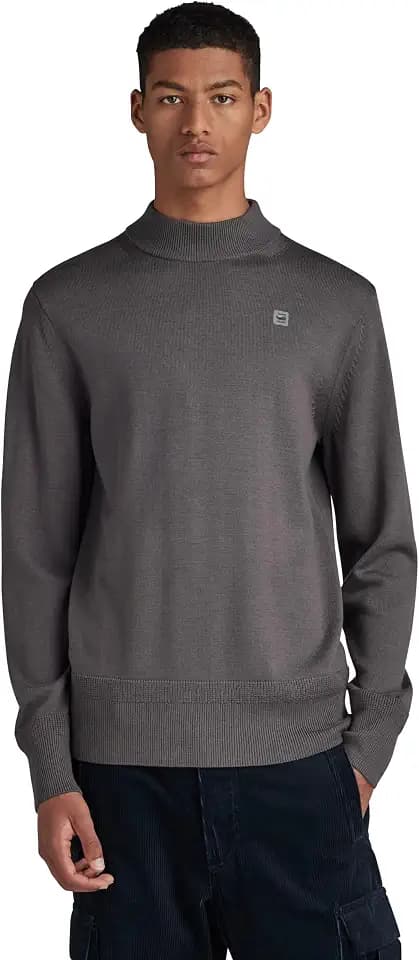 G-STAR Herren Premium Core Mock Knitted Sweater