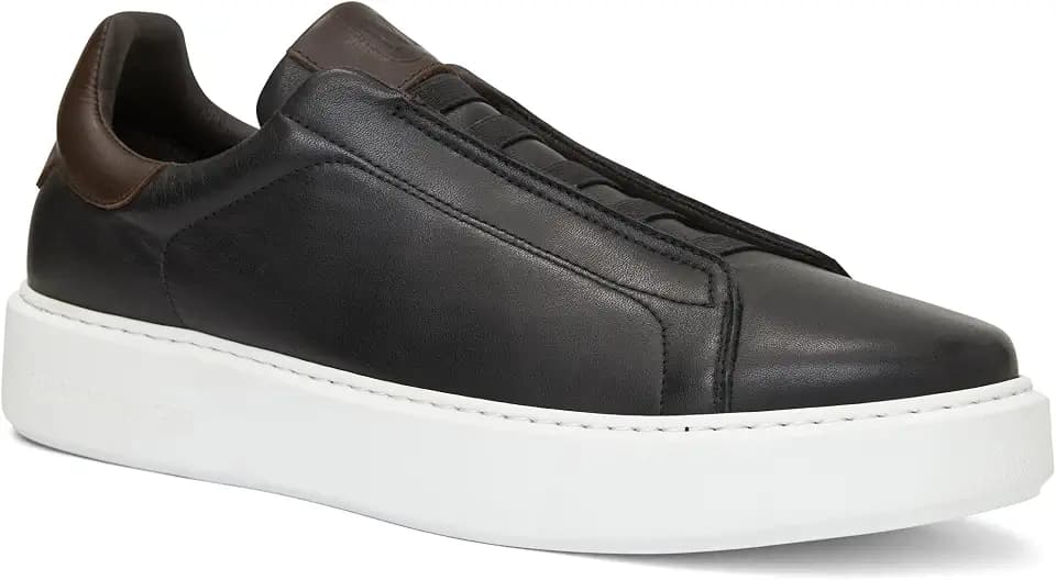 Bruno Magli Men's Lisbon Sneakers, Leather Shoes, Lace-Up Casual Shoes
