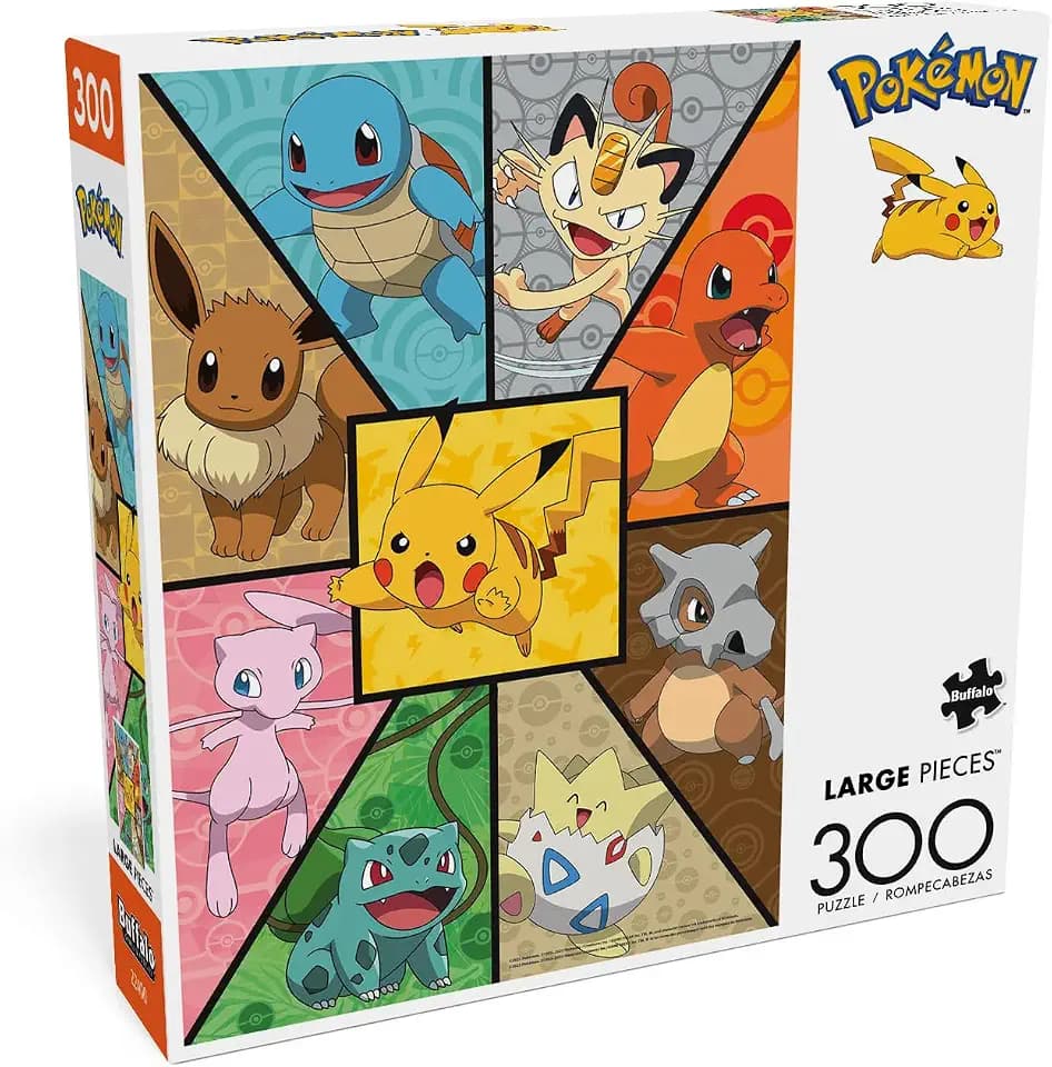 Buffalo Games Pokémon Kanto Companions 300 Piece Jigsaw Puzzle, for Adults