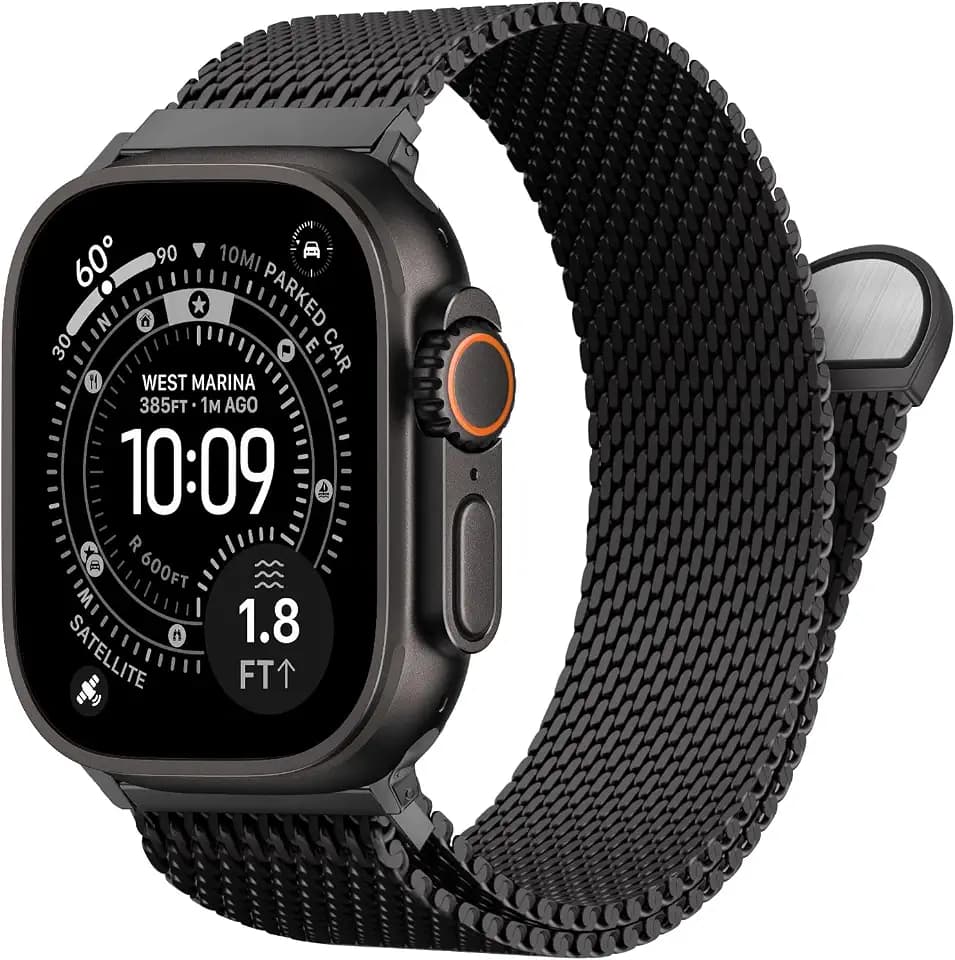 BXUXOHS Milanese Loop for Apple Watch Ultra 3/2/1 Band 49/46/45/44/42mm Men