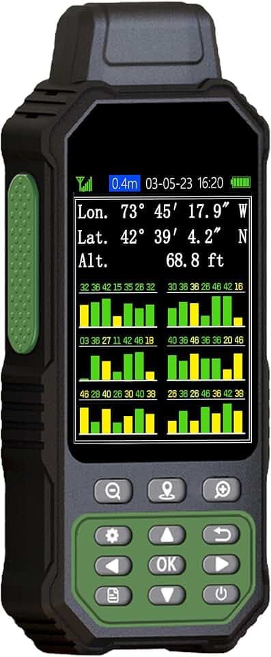 ZL190PLUS Land Surveying Equipment, Handheld GPS for Surveying with 3.2 Inch Color Screen, Multi-GNSS Support, 7 Measuring Models for Measuring Land Area, Length,Slope and Save Coordinates Points