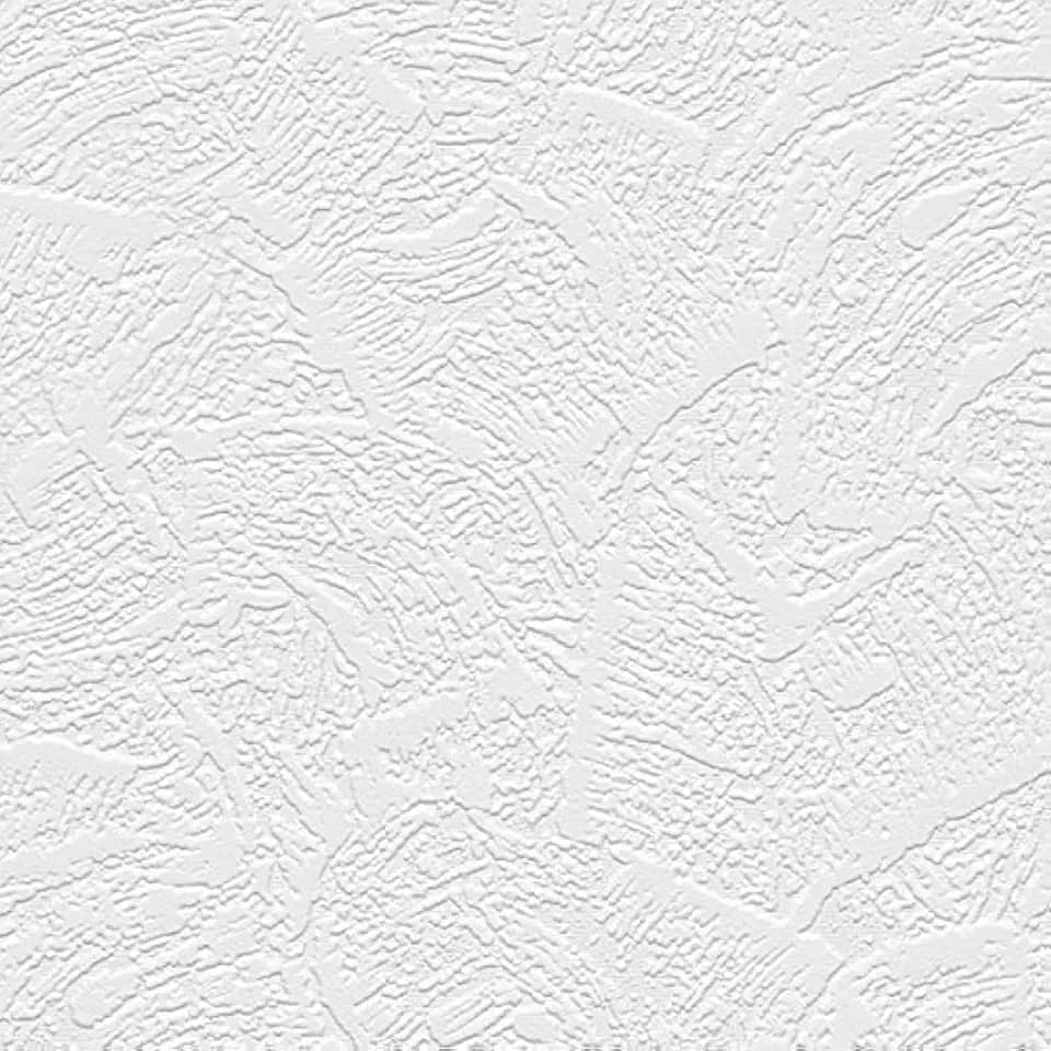 Manhattan Comfort Oliver Series Vinyl Textured and Paintable Design Large Wallpaper Roll, 21" W x 33' L, White