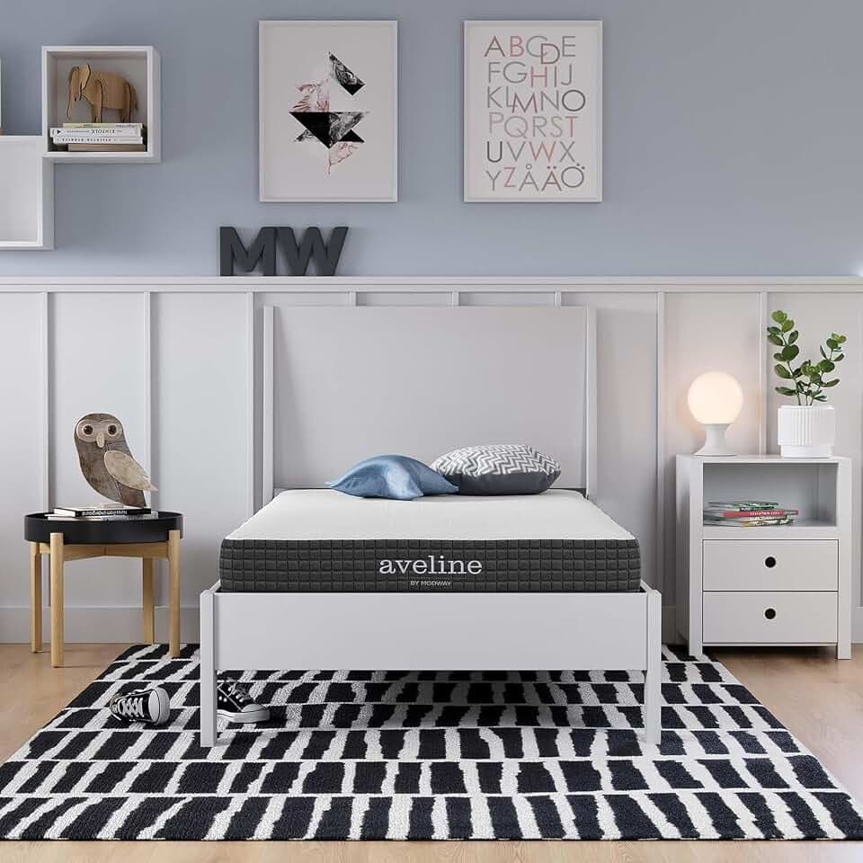 Modway Aveline 6” Gel Infused Memory Mattress with CertiPUR-US Certified Foam Twin Mattress