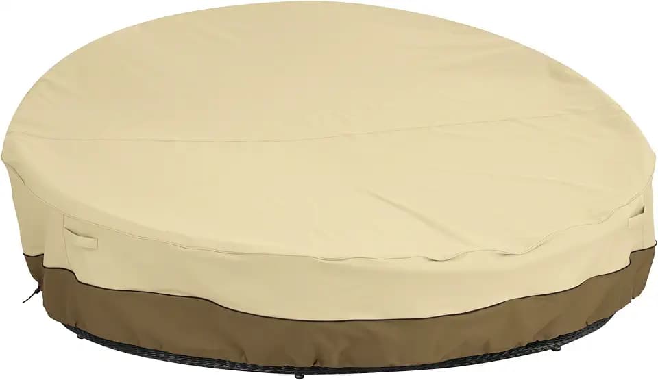 Classic Accessories Veranda Weatherproof 65 Inch Round Patio Daybed Cover