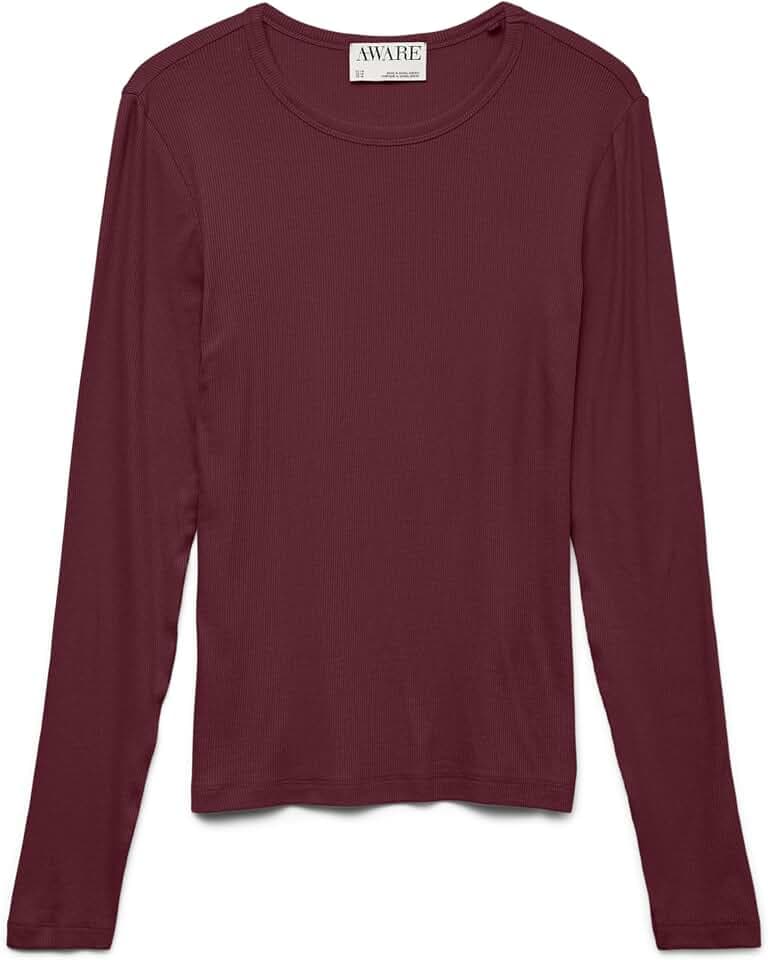 VERO MODA Damen Awirwina Ls O-Neck Top Noos Awirwina Ls O-Neck Top Noos (1er Pack)