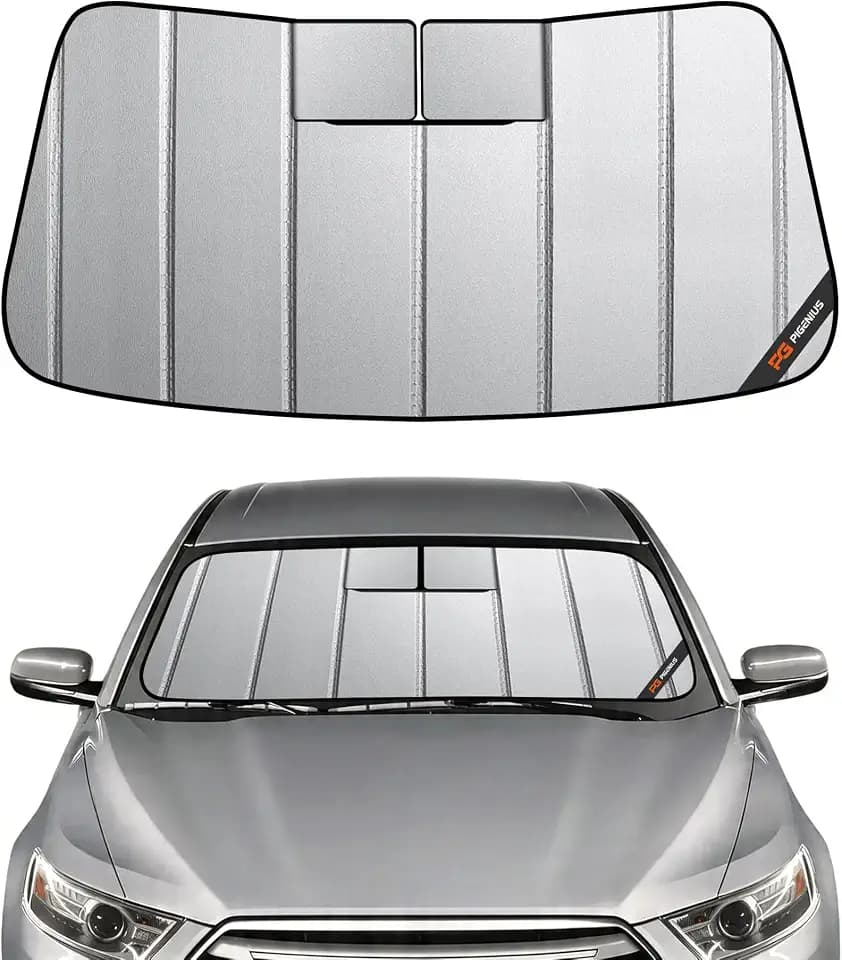 Pigenius Windshield Sunshade for Ford Taurus 2013-2019 Front Window Sun Shade - Safeguard Upgraded