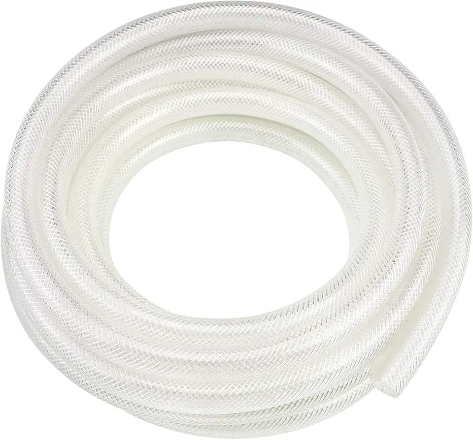 EASTRANS 3/8" ID x 10ft High Pressure Braided Tubing Clear Vinyl Hose