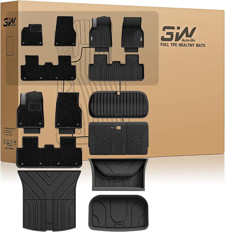 3W Tesla Model Y Juniper 5 Seat 2025-2027 10PCS Floor Mats Not for Standard