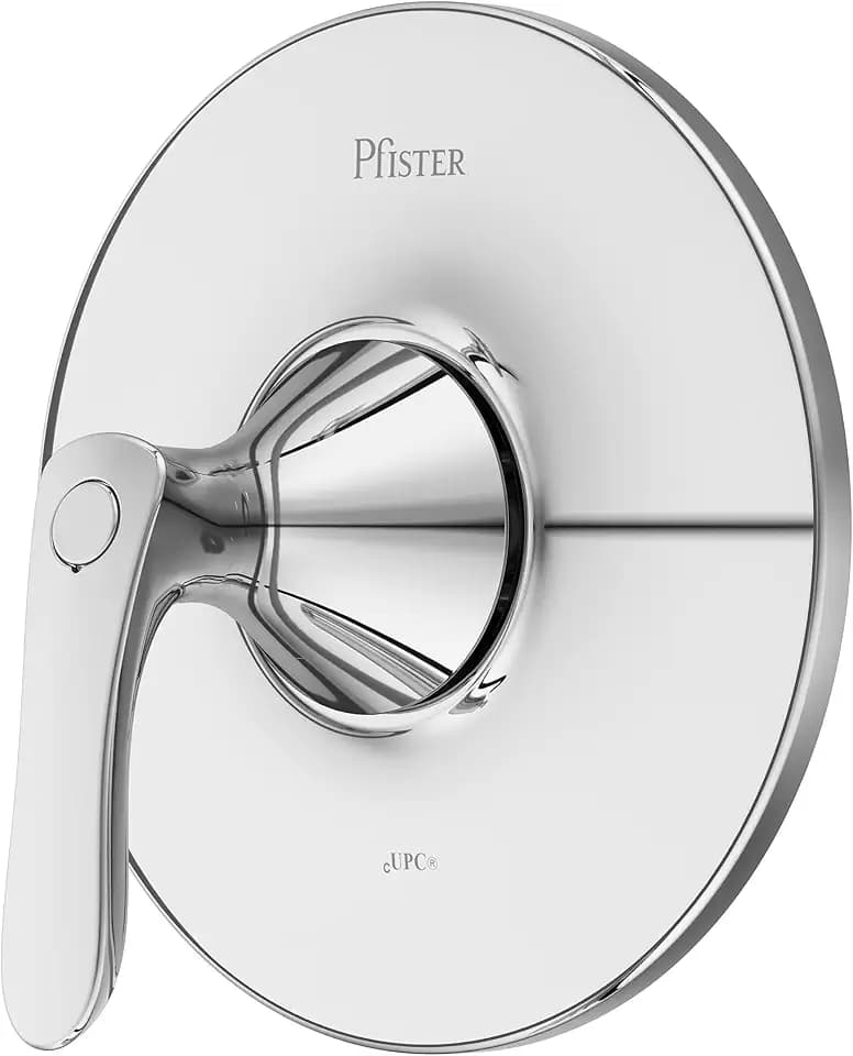Pfister Weller Tub and Shower Valve Trim Kit Single Handle Polished Chrome Finish Replacement Handle for OX8 Series Pressure Balancing Valve Metal Construction R891WRC