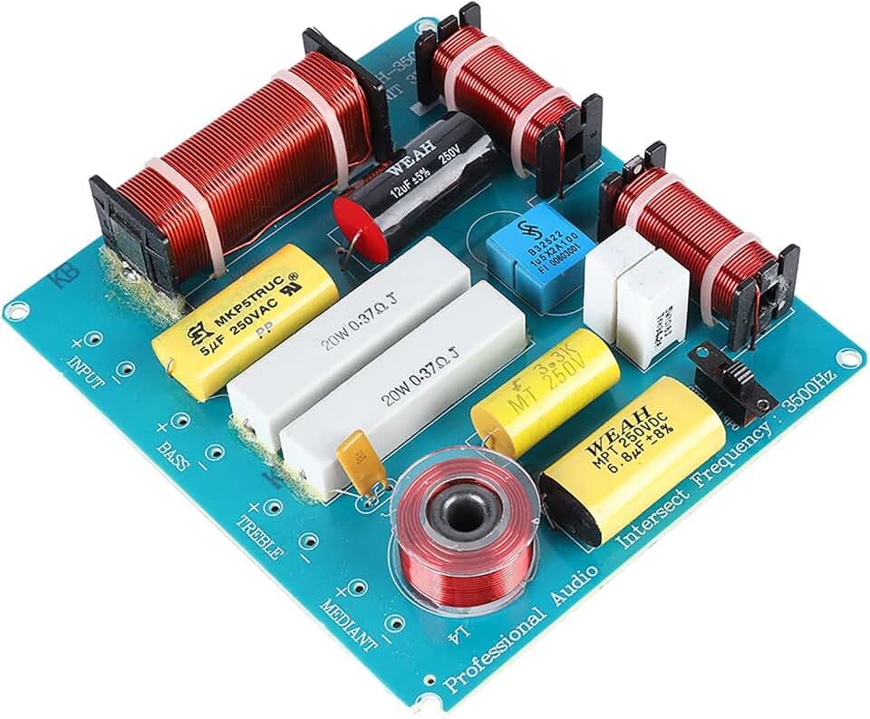 Frequenzteiler, 3 Weg Audio Lautsprecher Crossover Filter Audio Frequenz Teiler 300W für DIY KTV Bühnenlautsprecher