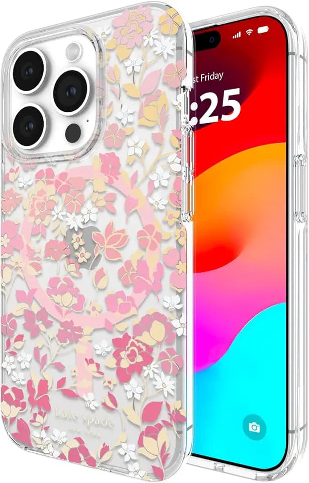kate spade new york iPhone 15 Pro Case - Flowerbed Pink Ombre
