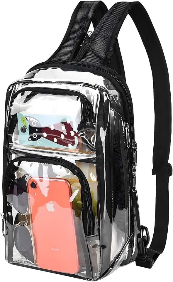 Clear Backpack for Stadium Events, 12x8x4 Stadium Approved