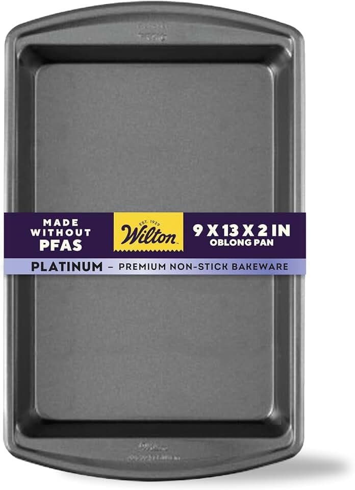 Wilton Platinum Non-Stick Oblong Baking Pan, Made Without PFAS, 13 x 9 in