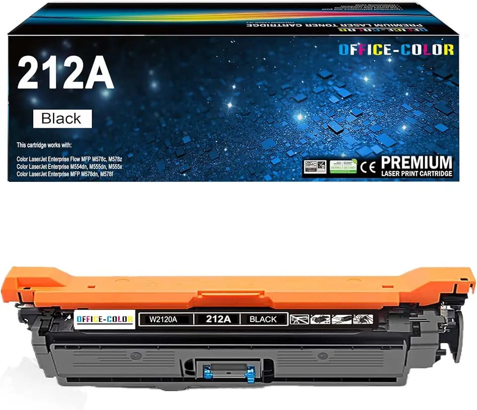 212A Black Toner Cartridges Replacement for HP 212A W2120A M554, M555 M578