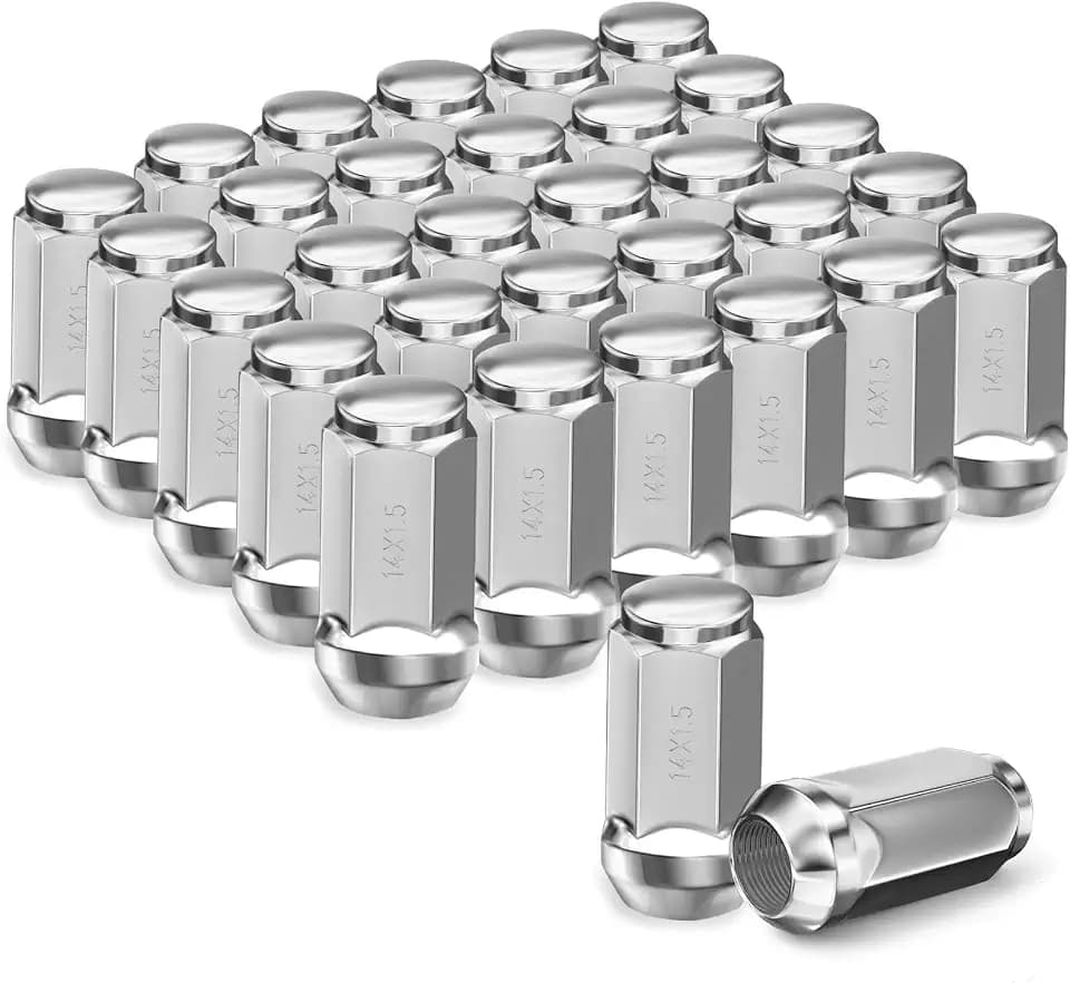 24pcs M14x1.5 Lug Nuts 19mm Hex Compatible with Chevrolet Chevy GMC
