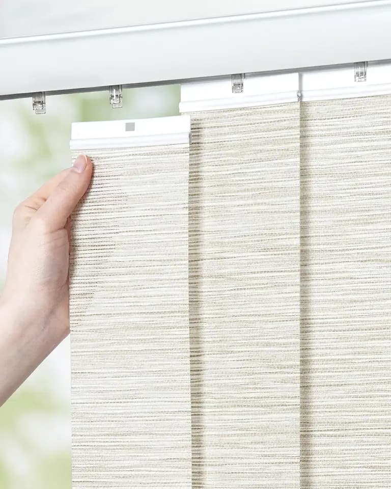 Vertical Blind Replacement Slats, 3.5" W × 82.5" H, 34 Pack, Beige