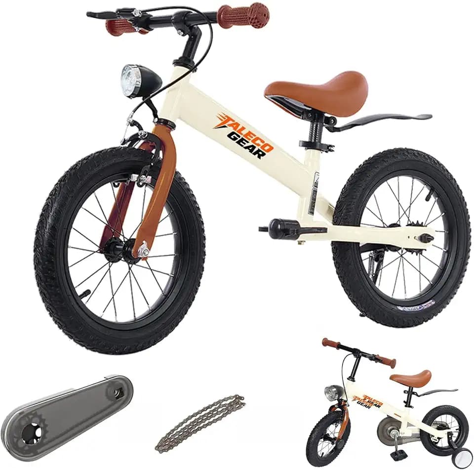 2 in 1 Balance Bike to Kids Bike with Training Wheels, 12 /14inch