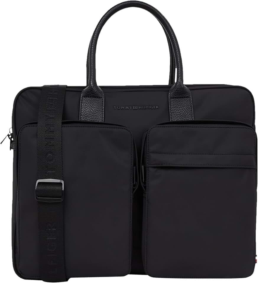 Tommy Hilfiger Herren Repreve Laptoptasche mit Schultergurt
