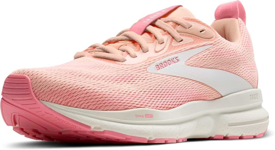 Brooks Trace 4 Neutral Damen-Laufschuhe, Grau/Blau/Rot
