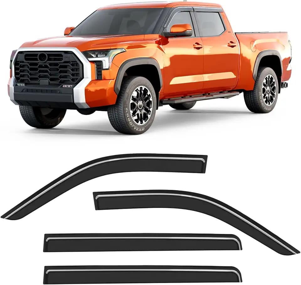 Window Visors Rain Guards for 2022-2026 Toyota Tundra CrewMax Cab FullSize