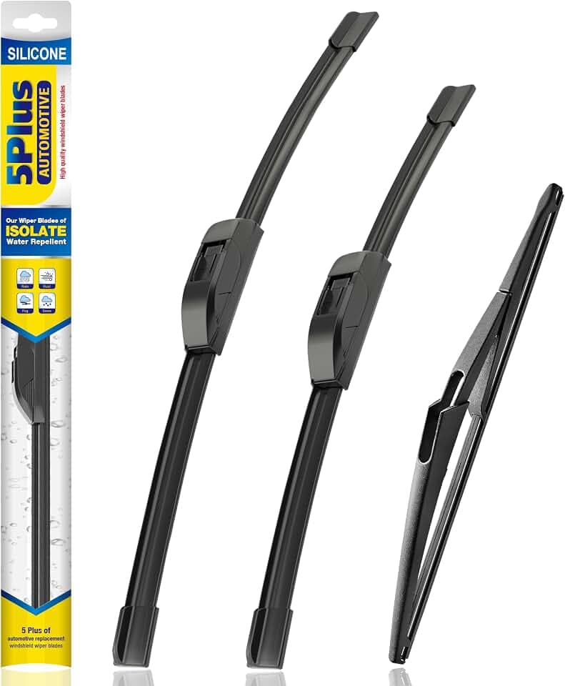 5 PLUS Silicone Windshield Wipers Fits Nissan Kicks 2018-2024 (3 PACK)