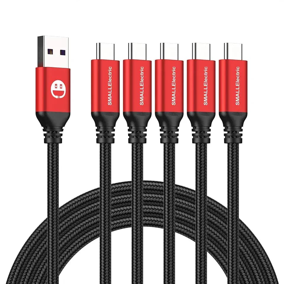 USB to USB C Cable 5 Pack 6FT, A to Type C Fast Charger Cord