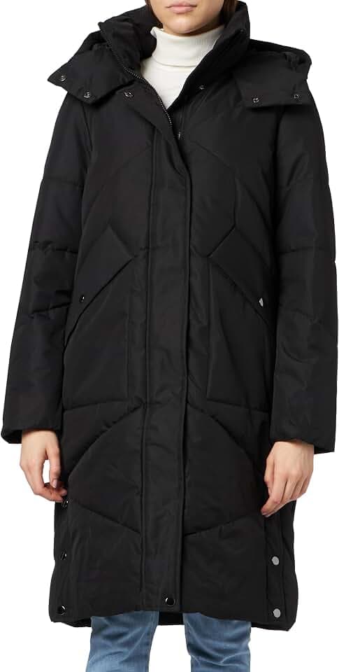 VERO MODA Damen Vmlouise Zigzag Long Coat Noos Mantel