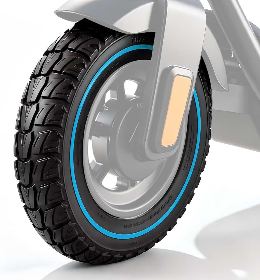 Robuster Reifen, 10 x 2 Zoll, Ersatz für Originalreifen 10x2.125 10x2/54-152 8.5x2.0 50/75-6.1 8 1/2x2 geeignet für EVERCROSS EV85F Elektroroller, blau