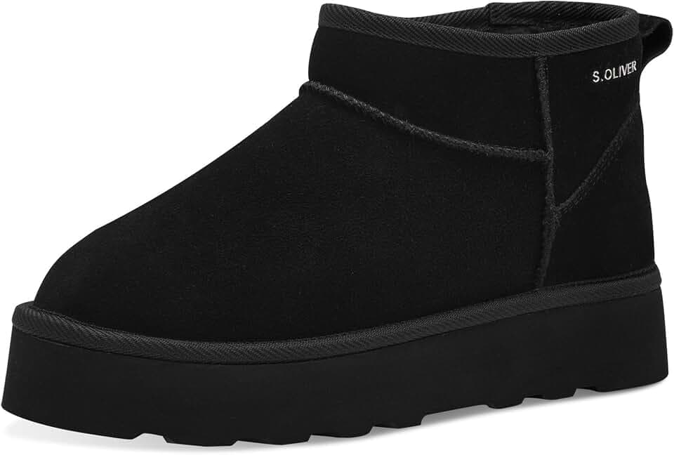 s.Oliver 5-5-26352-41-001 Damen Boots Nubuk-/Veloursleder schwarz
