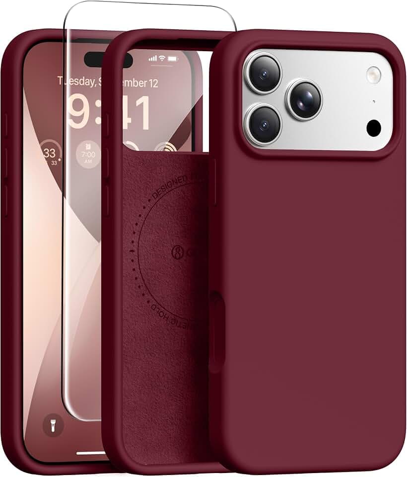GONEZ for iPhone 18 Pro Case/iPhone 17 Pro Case, Maroon
