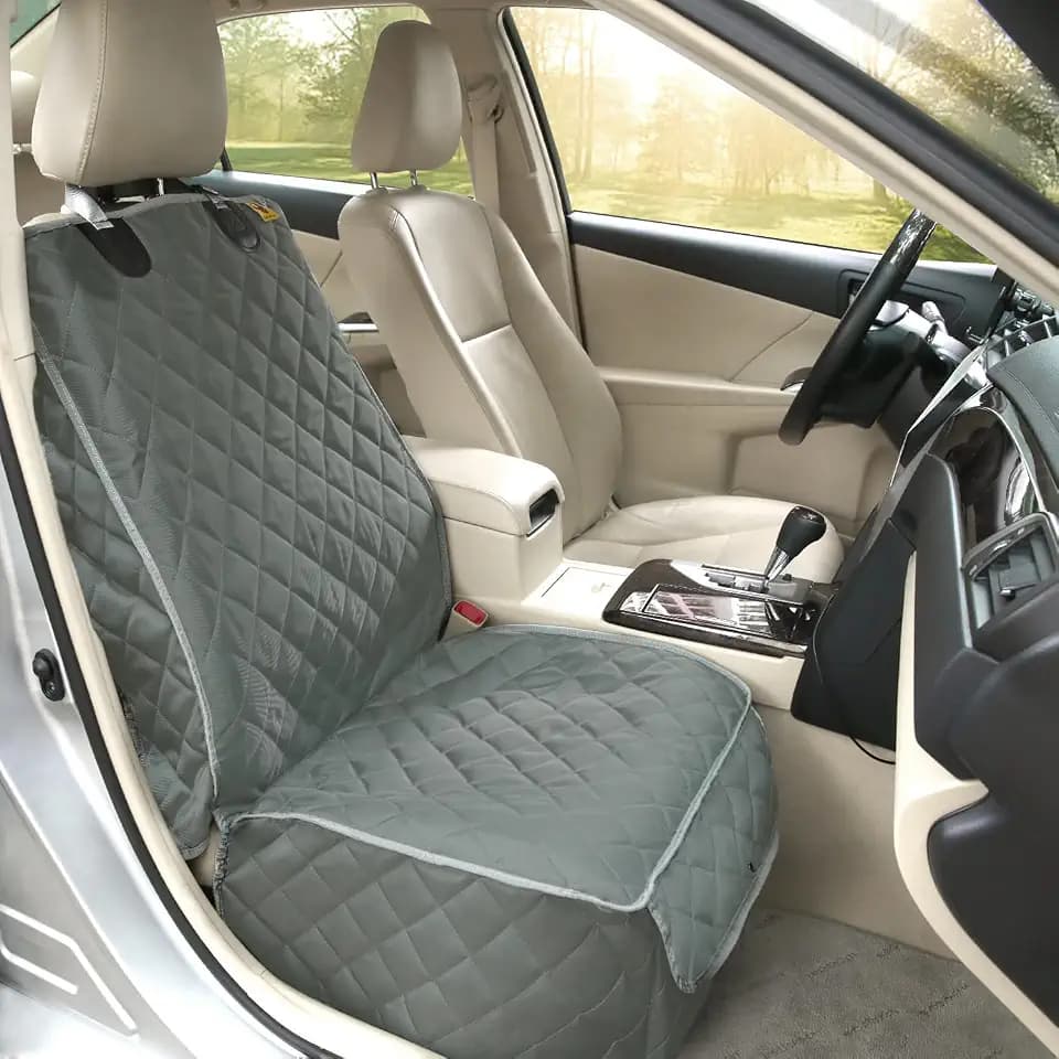 Bark Lover Car Seat Covers Front Seats,Car Seat Protector for Dogs,Scratch-Proof Dog Car Seat Cover,Universal Fit for Cars Trucks SUVs(Grey,1 Pack)